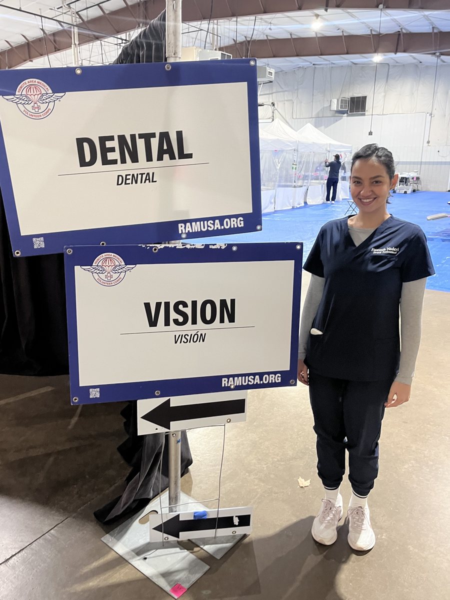 Fatemeh Naderi volunteering at a Remote Area Medical dental clinic